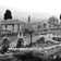 Pêchers en fleur et cyprès, Monastère byzantin à Mistra en Grèce