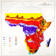 <strong>Carte géographique intitulée <i>Afrique au sud du tropique du cancer, classes-de-formation de la végétation selon Dansereau (1968)</i></strong>