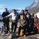 Françoise Masson et Pierre Dansereau sur la Terre de Baffin avec des membres de l'équipe de tournage du film Quelques raisons d'espérer